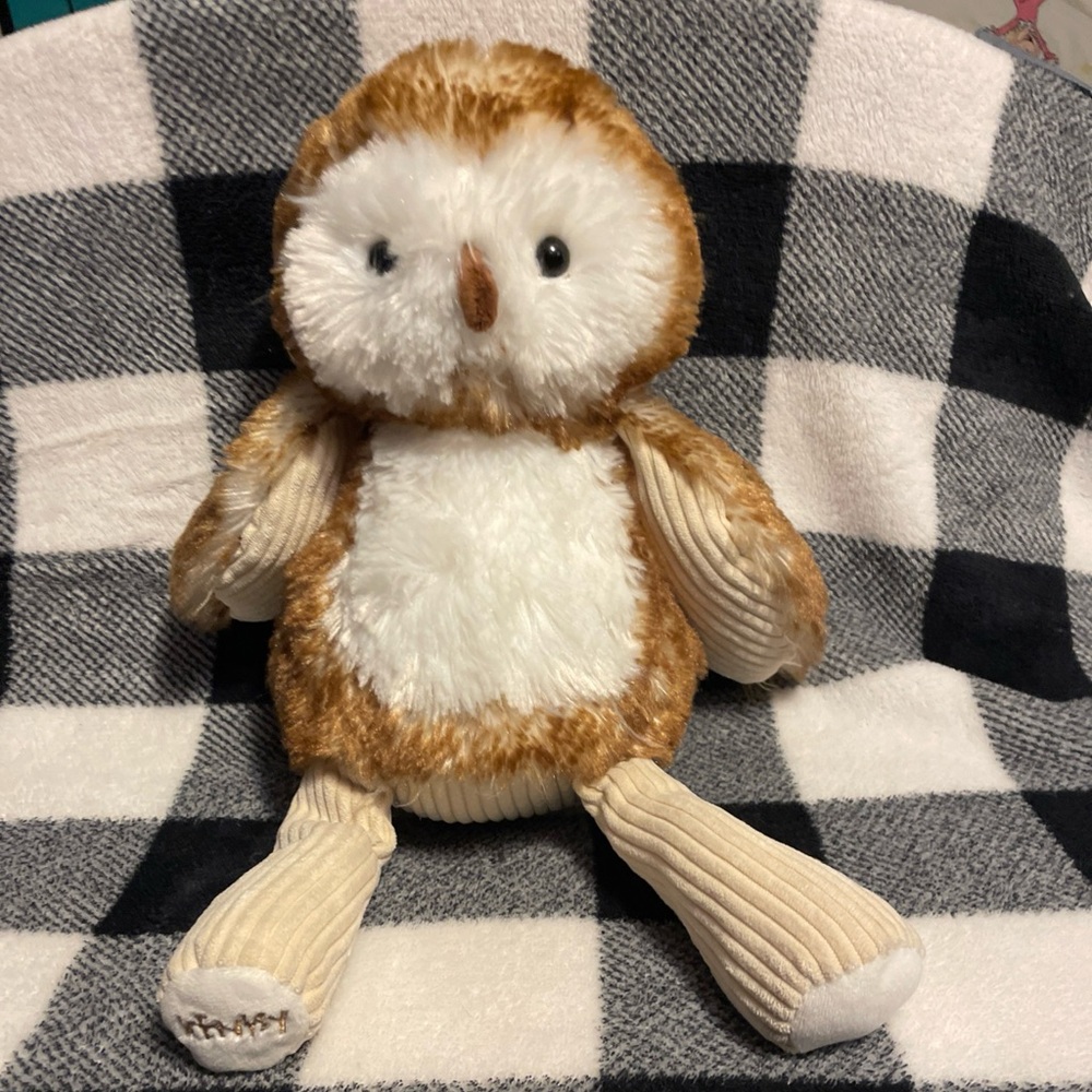 Scentsy Buddy Oakley the Owl Plush Brown White Fluffy Plush 13 inch